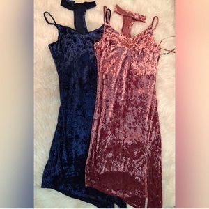 Slit velvet Dresses